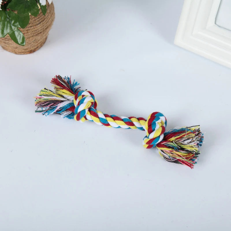 1 pcs New Random Pet puppy chew toy cotton knot rope molar toy durable hemp rope knot dog toy pet Teeth Cleaning Supplies