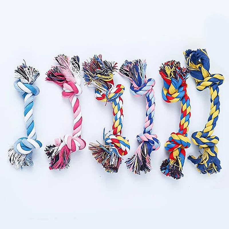 1 pcs New Random Pet puppy chew toy cotton knot rope molar toy durable hemp rope knot dog toy pet Teeth Cleaning Supplies