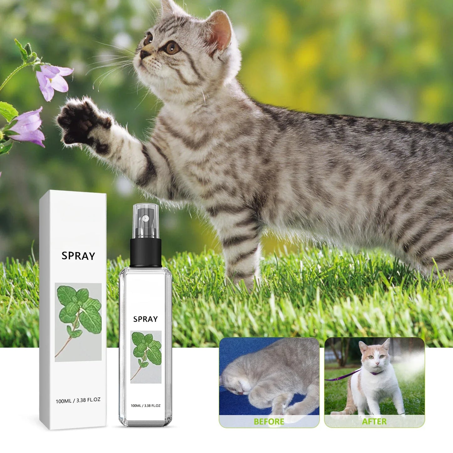 100ml Catnip Spray Attractive To Cats, Make Them More Active and Curious, and Encourage Cats To Interact