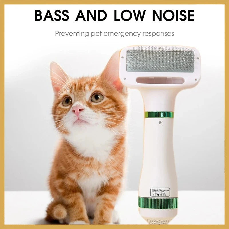 Pet Hair Dryer 2 with Slicker Brush Brush Professional Home Grooming Furry Drying Portable Dog Blower Grooming for Cat and Dog