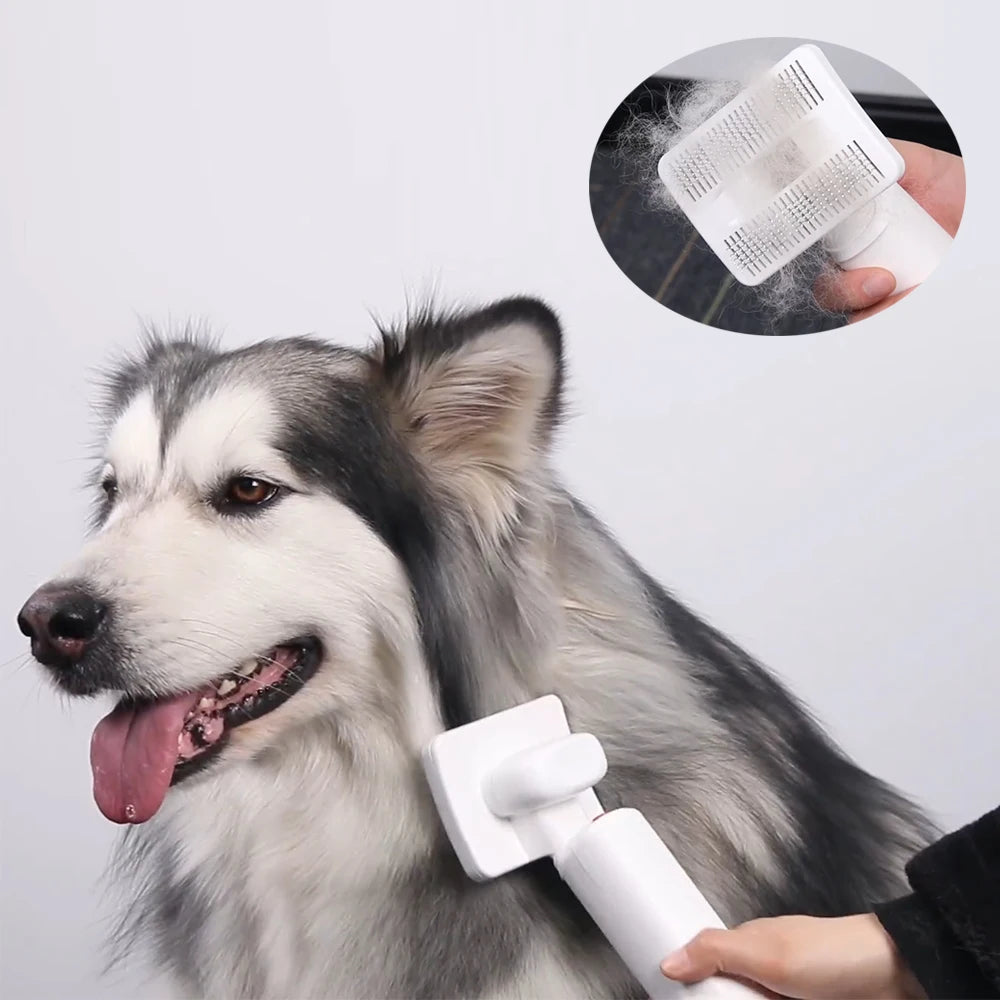 Rechargeable Portable Handheld Wireless Cordless BLDC Pet Hair Grooming Dog Cat Slicker Brush Vacuum Cleaner