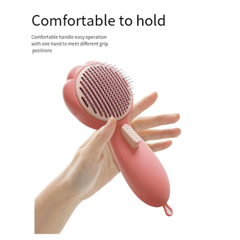 Cats Grooming Brush, Self-Cleaning Slicker Pet Brush for Pats, Dog Bath Brush for Shedding and Grooming