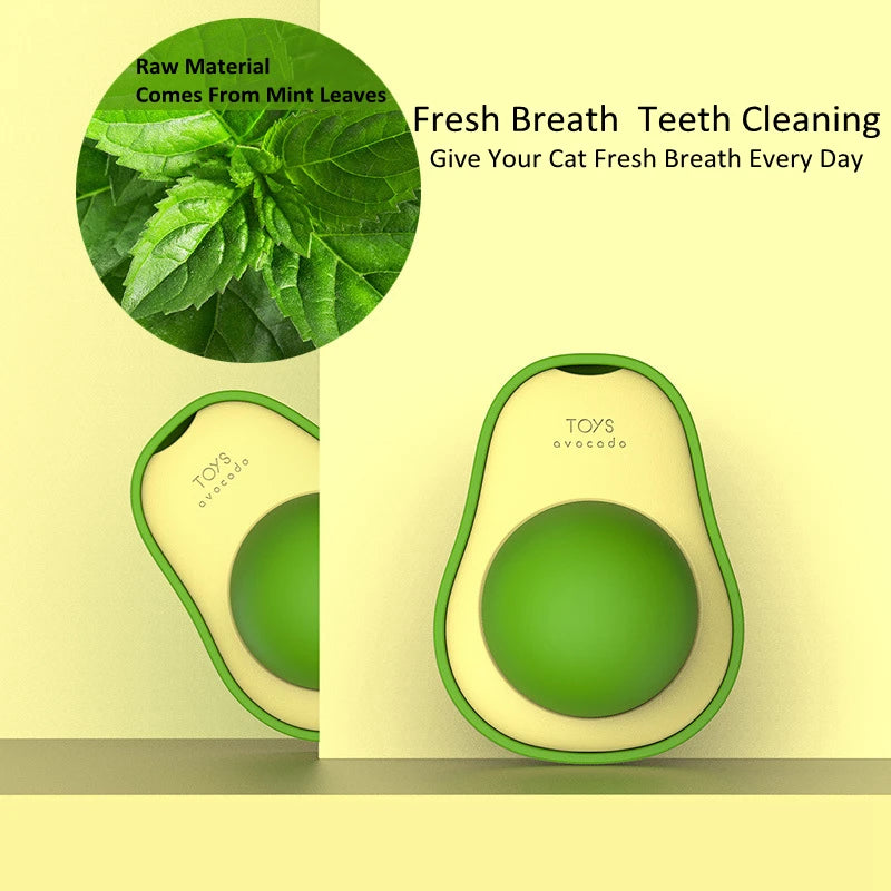 Avocado Shape Cat Toys Gatos Catnip Mint Interactive Ball Mascotas Pet Accessories Companion Bionic Fun Healthy Gut